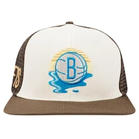 Casquette Snapback Pro Standard Crème/Marron Brooklyn Nets Glint Sunset pour hommes