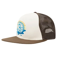 Casquette Snapback Pro Standard Crème/Marron Brooklyn Nets Glint Sunset pour hommes