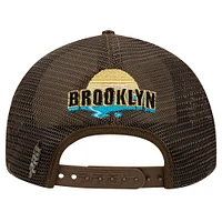 Casquette Snapback Pro Standard Crème/Marron Brooklyn Nets Glint Sunset pour hommes