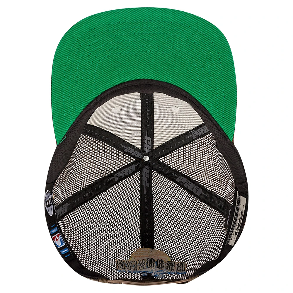 Casquette Snapback Pro Standard Crème/Marron Brooklyn Nets Glint Sunset pour hommes