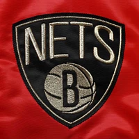 Men's Starter Red/Black/Green Brooklyn Nets Black History Month NBA 75th Anniversary Full-Zip Jacket