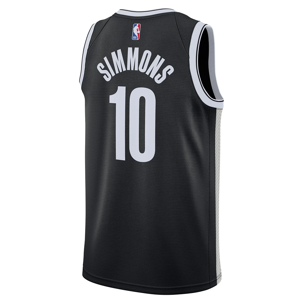 Maillot Swingman Nike Ben Simmons Brooklyn Nets 2021/22 Noir - Icon Edition