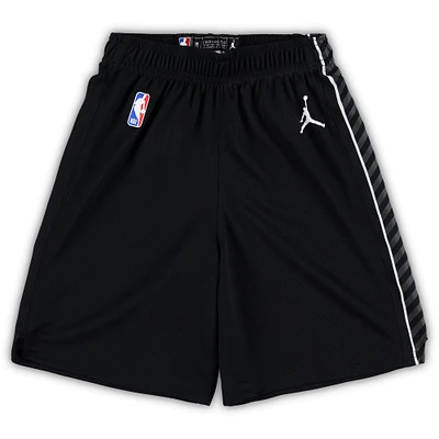 Preschool Jordan Brand Black Brooklyn Nets Statement Edition Team Replica Shorts