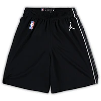 Preschool Jordan Brand Black Brooklyn Nets Statement Edition Team Replica Shorts