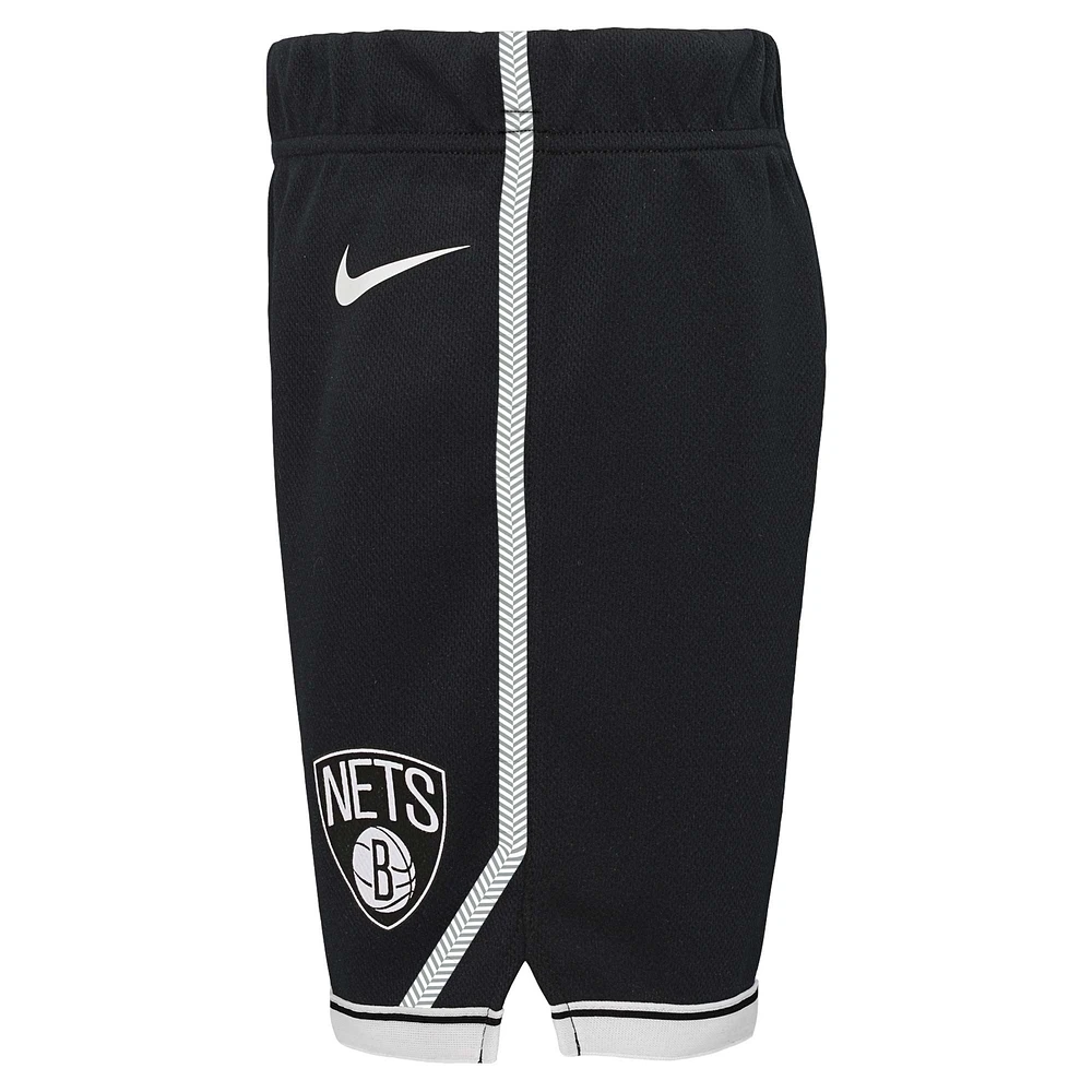 Preschool Nike Black Brooklyn Nets Icon Replica Shorts