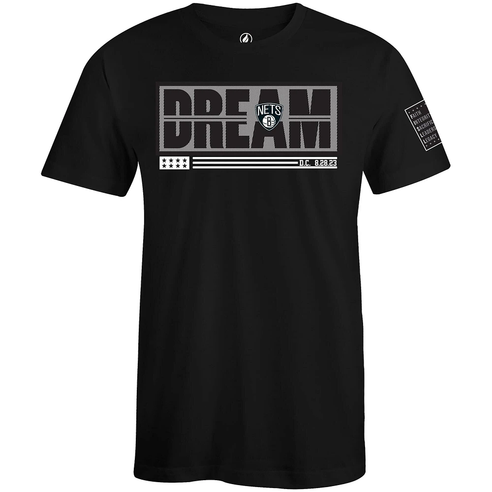 T-shirt unisexe FISLL x Black History Collection noir Brooklyn Nets