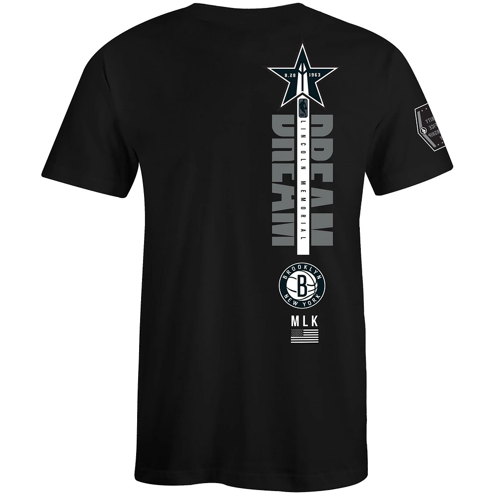 T-shirt unisexe FISLL x Black History Collection noir Brooklyn Nets