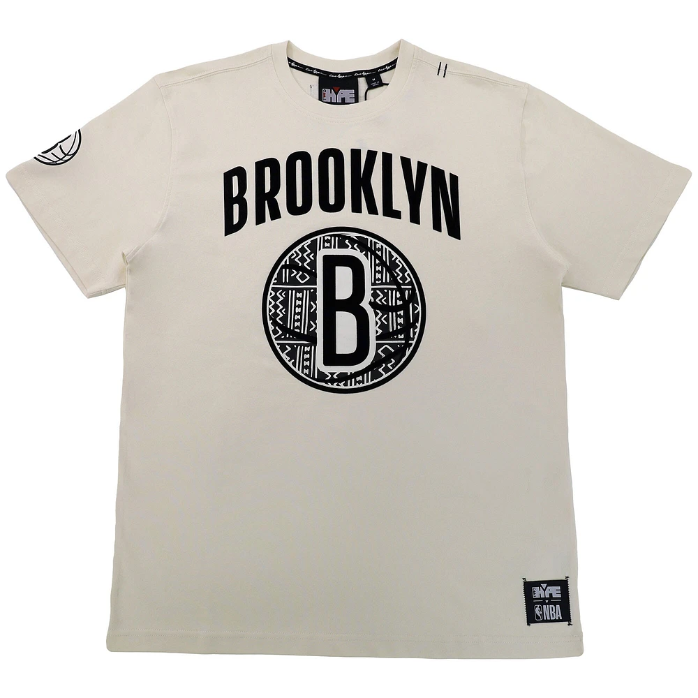 Unisex NBA x Two Hype  Cream Brooklyn Nets Culture & Hoops T-Shirt