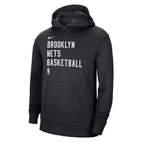 Unisex Nike Black Brooklyn Nets 2023/24 Performance Spotlight On-Court Practice Pullover Hoodie