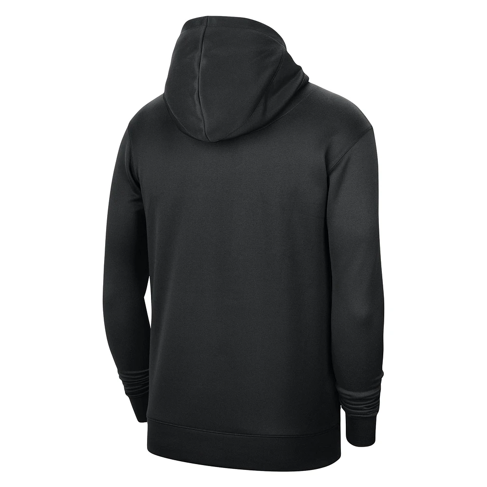 Unisex Nike Black Brooklyn Nets 2023/24 Performance Spotlight On-Court Practice Pullover Hoodie