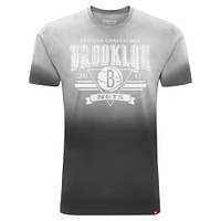 Unisex Sportiqe Black Brooklyn Nets Bingham Sun-Fade T-Shirt