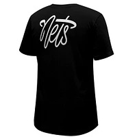 Unisex Stadium Essentials  Black Brooklyn Nets Origins Script T-Shirt