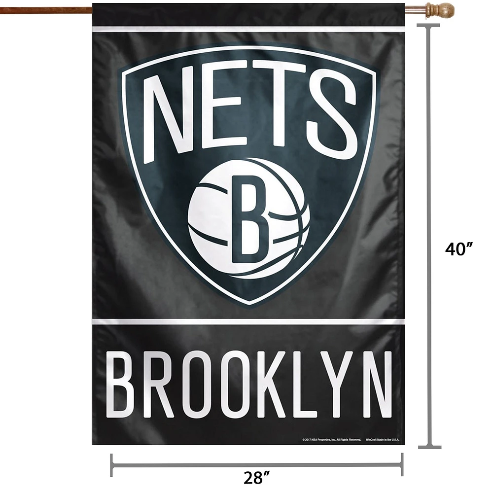 WinCraft Brooklyn Nets 28" x 40" Primary Logo Single-Sided Vertical Banner