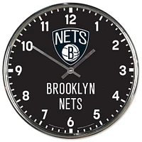WinCraft Brooklyn Nets Chrome Wall Clock
