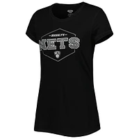 Concepts Sport T-shirt et pantalon de pyjama Brooklyn Nets Badge pour femme Noir/gris