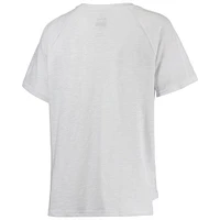 Women's Concepts Sport Charcoal/White Brooklyn Nets Resurgence Slub Burnout Raglan T-Shirt & Shorts Sleep Set