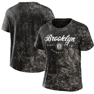 T-shirt noir Breakaway pour femme de la collection Fanatics des Brooklyn Nets