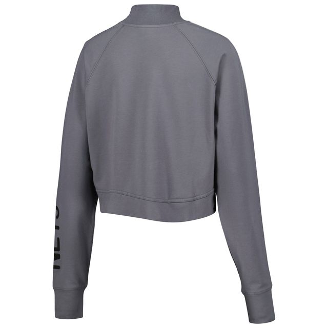 Ensemble pour femme Lusso Charcoal Brooklyn Nets Maddie & Matildas Raglan Tri-Blend Sweat à capuche et pantalon de jogging