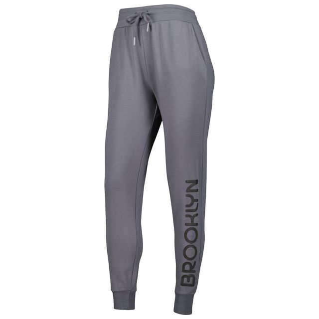 Ensemble pour femme Lusso Charcoal Brooklyn Nets Maddie & Matildas Raglan Tri-Blend Sweat à capuche et pantalon de jogging