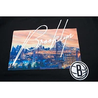 Women's Pro Standard Black Brooklyn Nets Cityscape Crop Boxy T-Shirt
