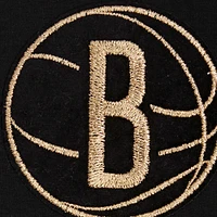 Women's Pro Standard Black Brooklyn Nets Holiday Glam Boxy T-Shirt