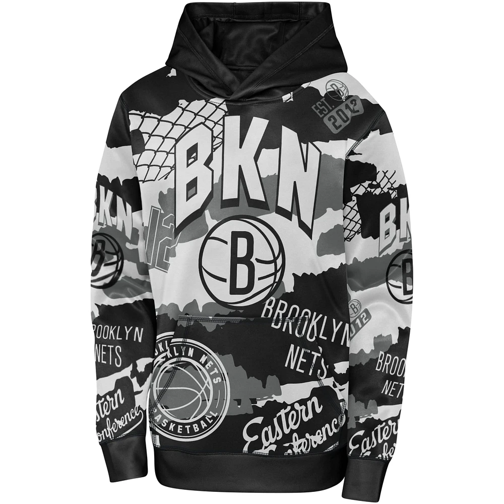 Youth Black Brooklyn Nets Over The Limit Pullover Hoodie