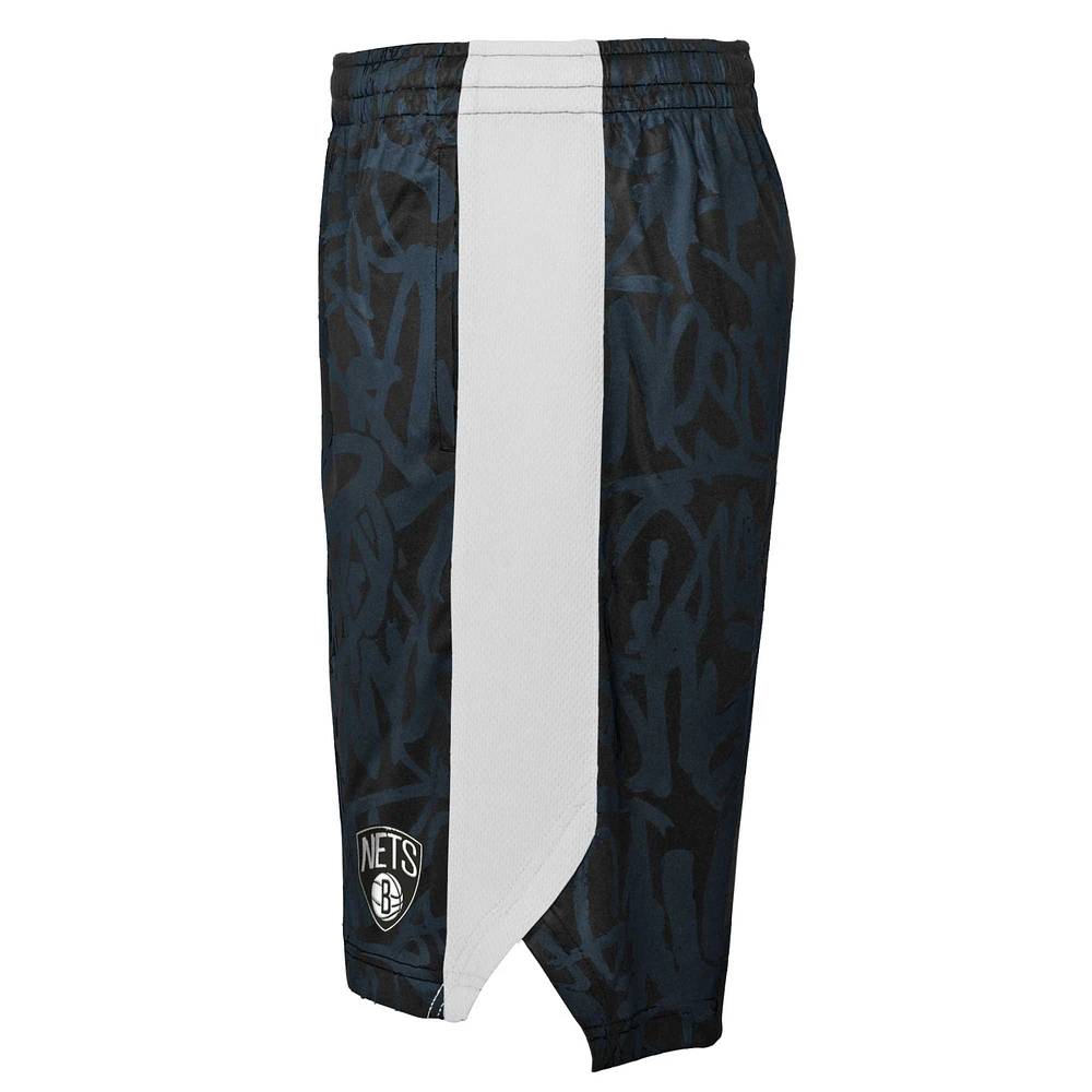 Youth Black Brooklyn Nets Scribble Dribble Baller - Shorts