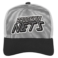 Youth Gray/Black Brooklyn Nets Santa Cruz Tie-Dye - Snapback Hat