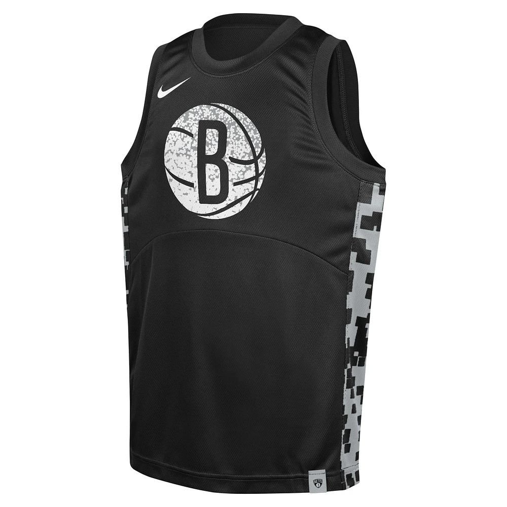 Youth Nike  Black Brooklyn Nets Courtside Starting Five Team Jersey