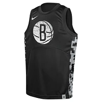 Youth Nike  Black Brooklyn Nets Courtside Starting Five Team Jersey