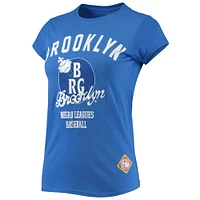 Women's Stitches Royal Brooklyn Giants Negro League Logo T-Shirt