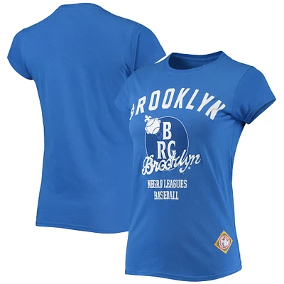 T-shirt avec logo Stitches Royal Brooklyn Giants Negro League pour femme