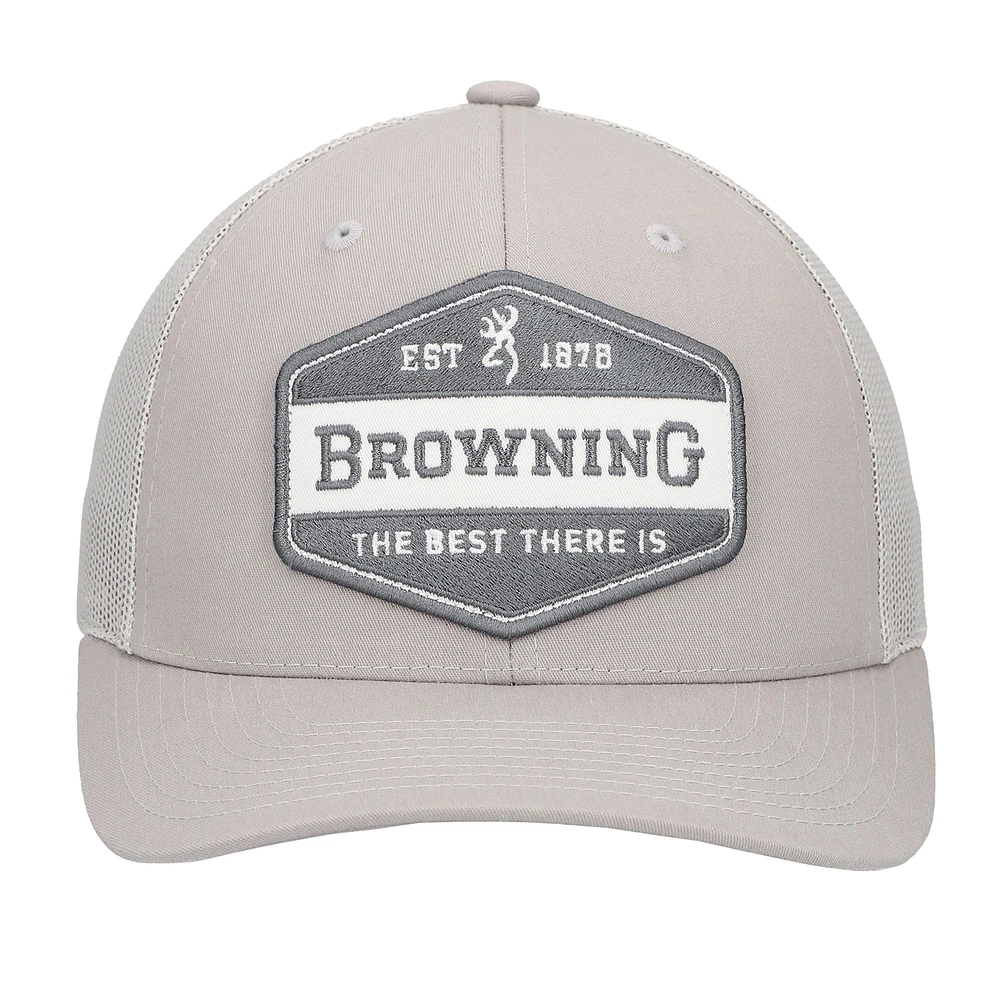 Men's Browning Gray Sideline Trucker Adjustable Hat