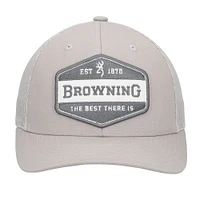 Men's Browning Gray Sideline Trucker Adjustable Hat