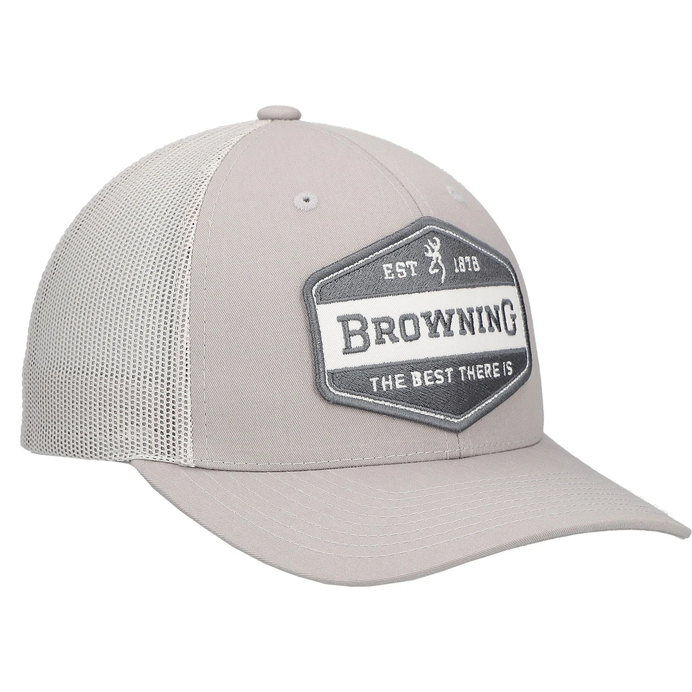 Men's Browning Gray Sideline Trucker Adjustable Hat