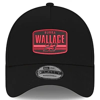 Men's New Era Black Bubba Wallace  9FORTY A-Frame Patch Adjustable Hat