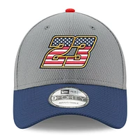 Men's New Era  Gray/Navy Bubba Wallace Salute 9FORTY Adjustable Hat