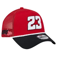 Men's New Era Red/Black Bubba Wallace Rope 9FORTY Trucker Snapback Hat