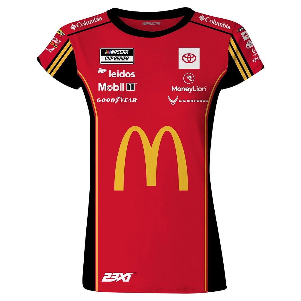 Women's Checkered Flag Sports  Red Bubba Wallace Sublimated Uniform T-Shirt