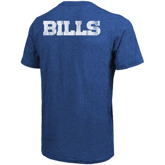 T-shirt Buffalo Bills Majestic Threads Tri-Blend Pocket - Bleu roi
