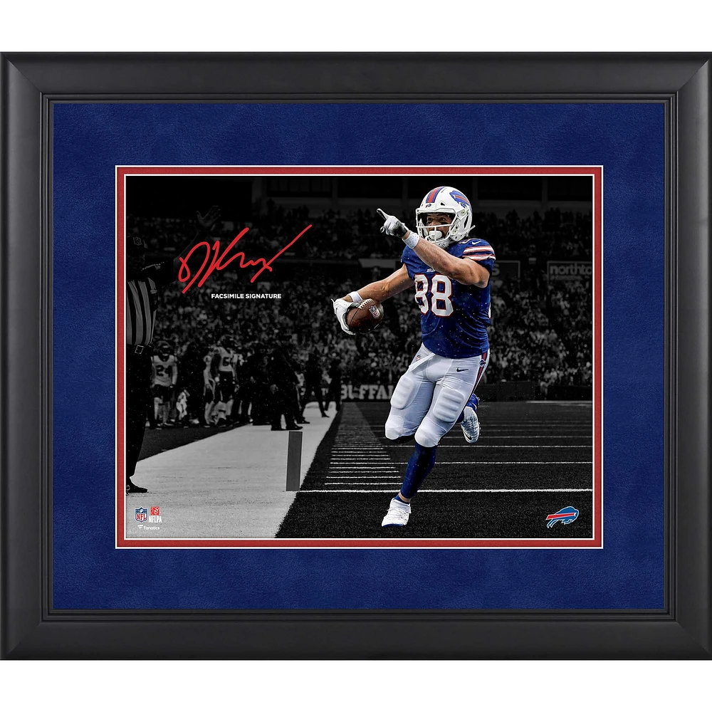Photographie encadrée de 11'' x 14'' de Dawson Knox Buffalo Bills, signature fac-similé