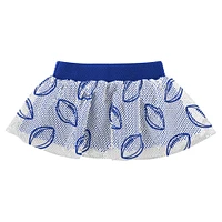 Girls Infant Heather Gray/Royal Buffalo Bills All Dolled Up Three-Piece Bodysuit, Skirt & Booties Set