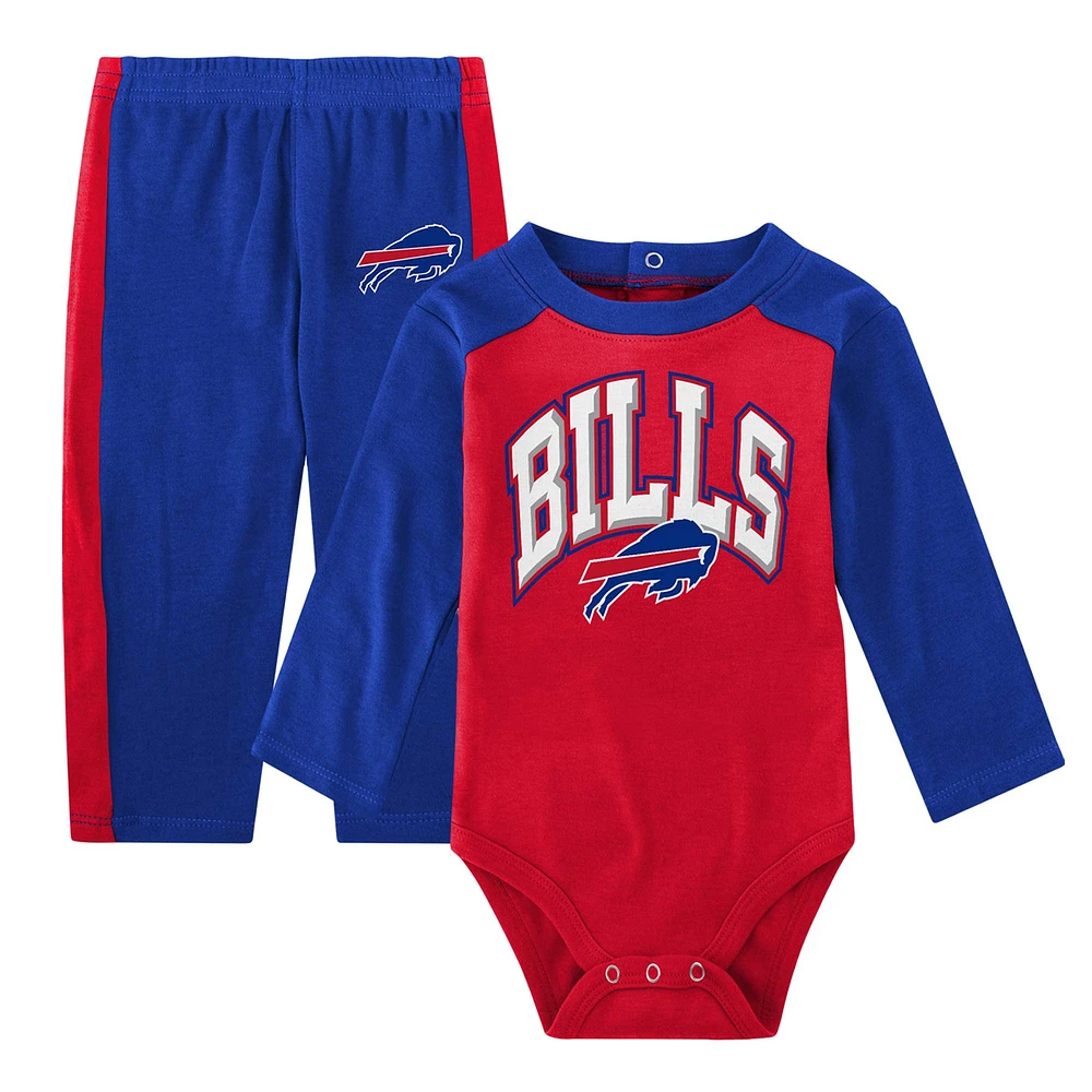 Infant Royal Buffalo Bills Rookie of the Year Long Sleeve Bodysuit & Pants Set