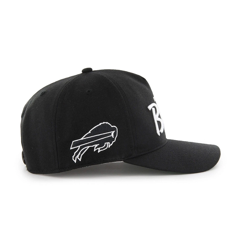 Men's '47 Black Buffalo Bills Attitude Hitch Relaxed Adjustable Hat