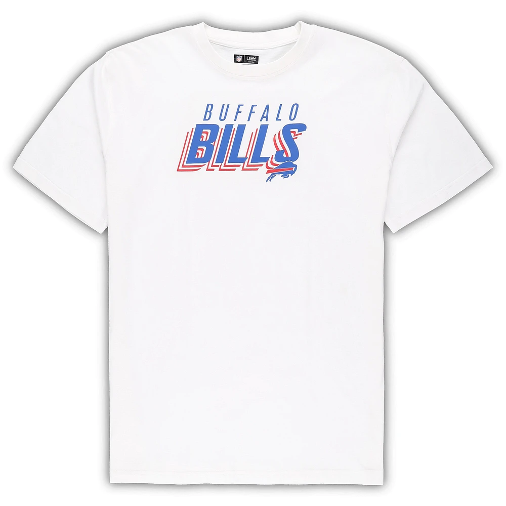 Men's Concepts Sport White/Charcoal Buffalo Bills Big & Tall T-Shirt and Shorts Set
