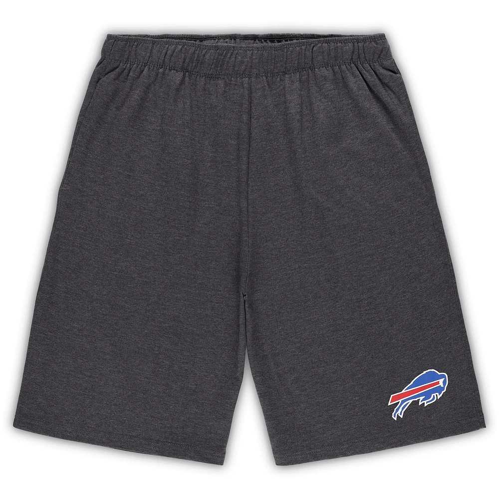 Men's Concepts Sport White/Charcoal Buffalo Bills Big & Tall T-Shirt and Shorts Set