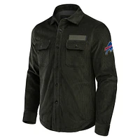 Men's Darius Rucker Collection by Fanatics Dark Green Buffalo Bills Corduroy Full-Button Shacket