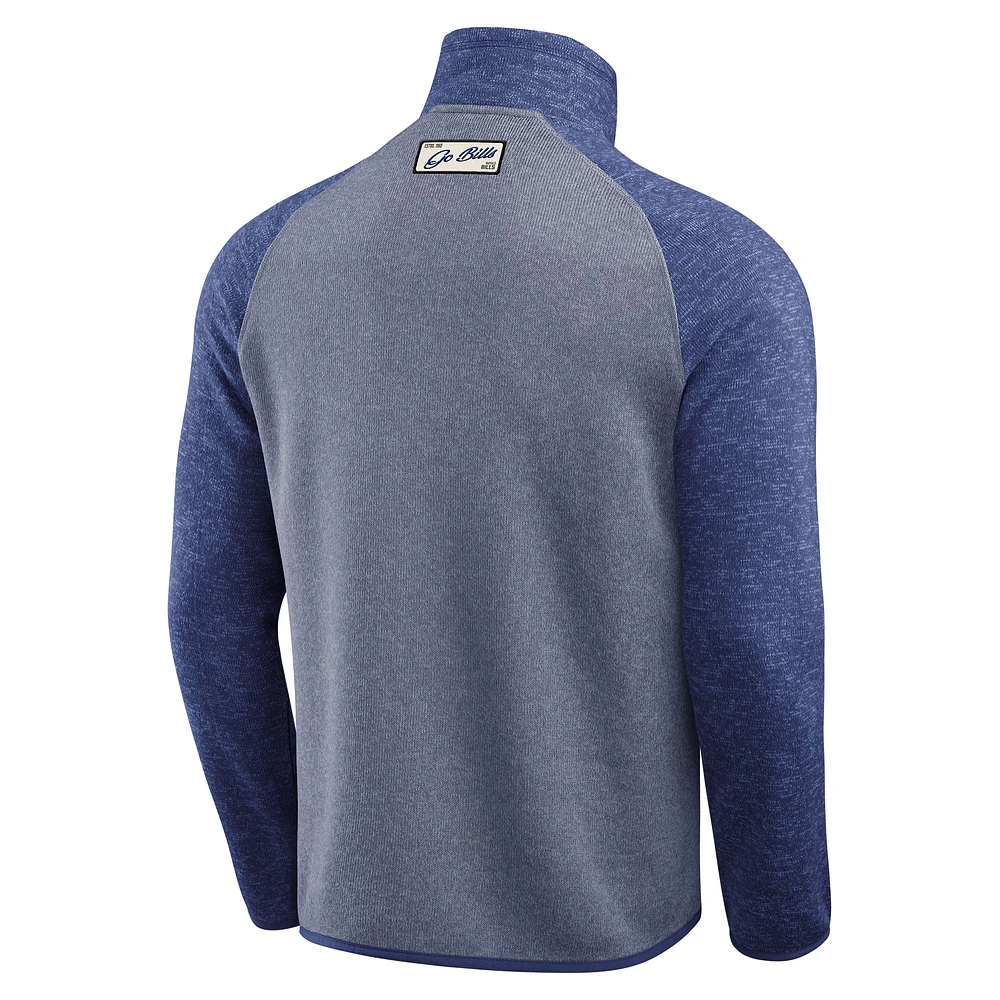 Men's Darius Rucker Collection by Fanatics Royal Buffalo Bills Tonal Quarter-Zip Jacket