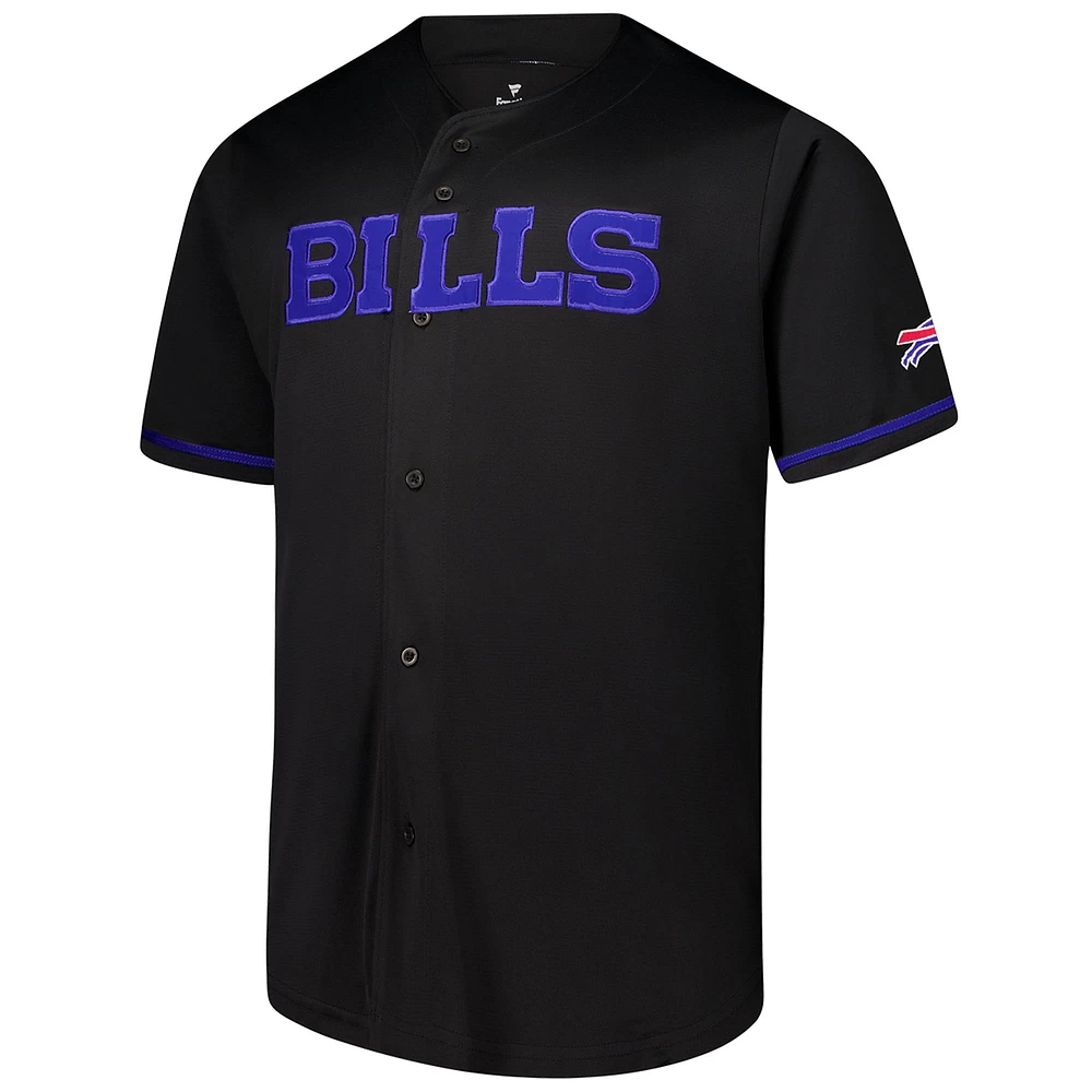 Men's Fanatics  Black Buffalo Bills Pop Full-Button Jersey