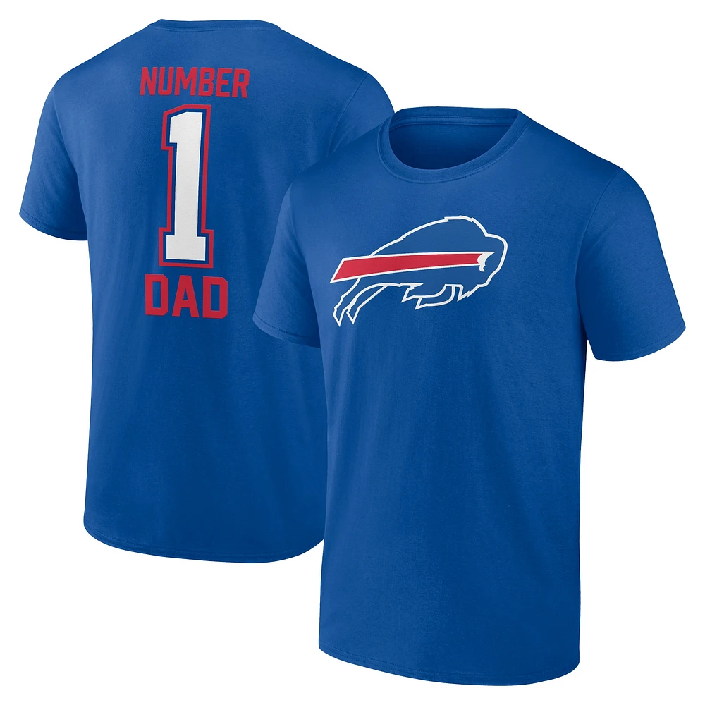 Men's Fanatics Royal Buffalo Bills #1 Dad T-Shirt